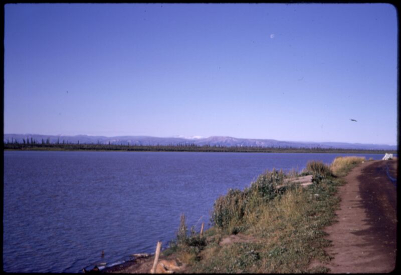 Aklavik Shoreline Looking west to Mountains (Aug `73).jpeg