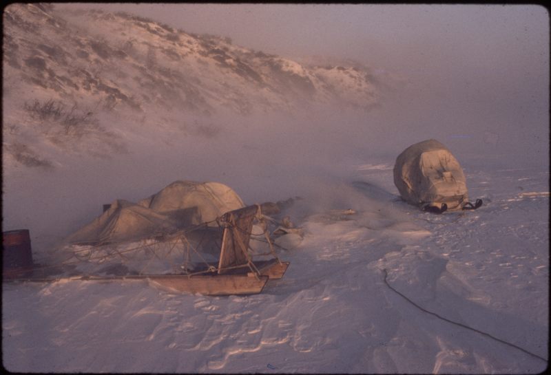 Hornaday River Camp blown down by big storm (Nov '73)0.jpg