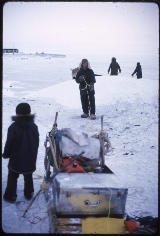 Paulatuk; Japanese traveller, Naomi, dogteam.jpg