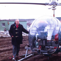 Dr. Hunt with a Helicopter Transport