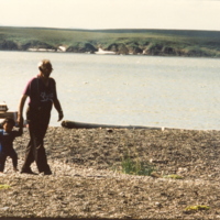 https://arrl-web002.artsrn.ualberta.ca/icrc/201801-upload/Qikiqtaruk - Herschel Island- Cultural Study/Herschel Is Cultural Study- Alec Gordon and grandson at Shingle Pt- July 1990- Yukon Heritage Branch.jpg