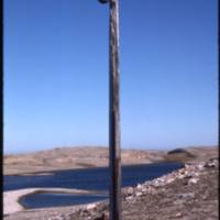 North end of Cape Parry, bird carving whaler's grave marker (Sept '76)0.jpg